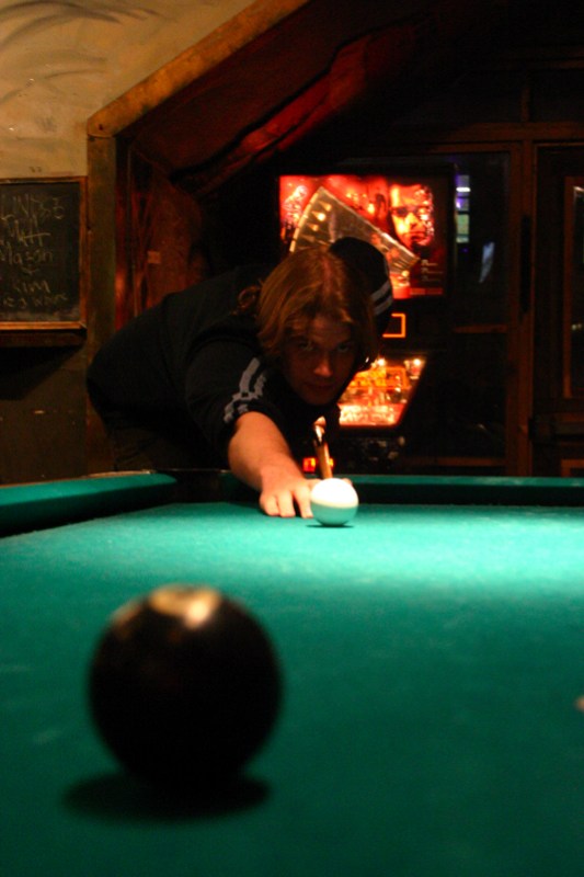 Josh Playing Pool at Lovejoy's - Part 1