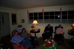 Brian, Mamie, Dad, and Grandma at the Family Xmas Party