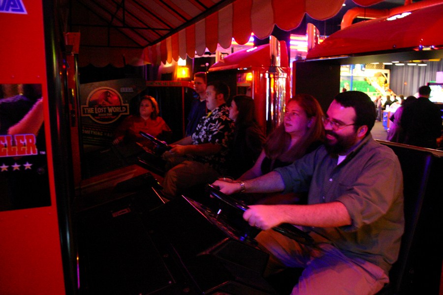 Cote', Kim, Robyn, Jaylon, Chris, and Sarah Truckdriving at Zane's Birthday