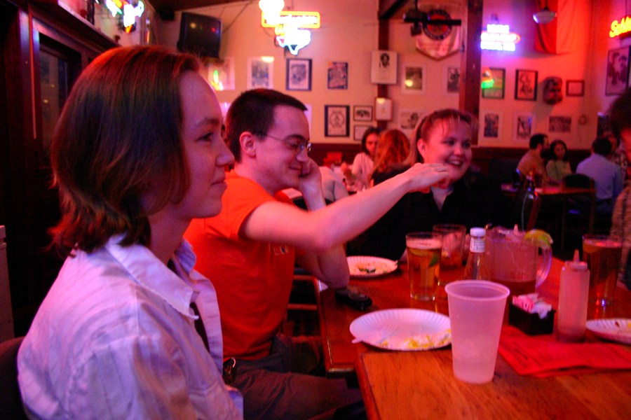 Jennifer, Zane, and Sarah at Cote's Birthday Party